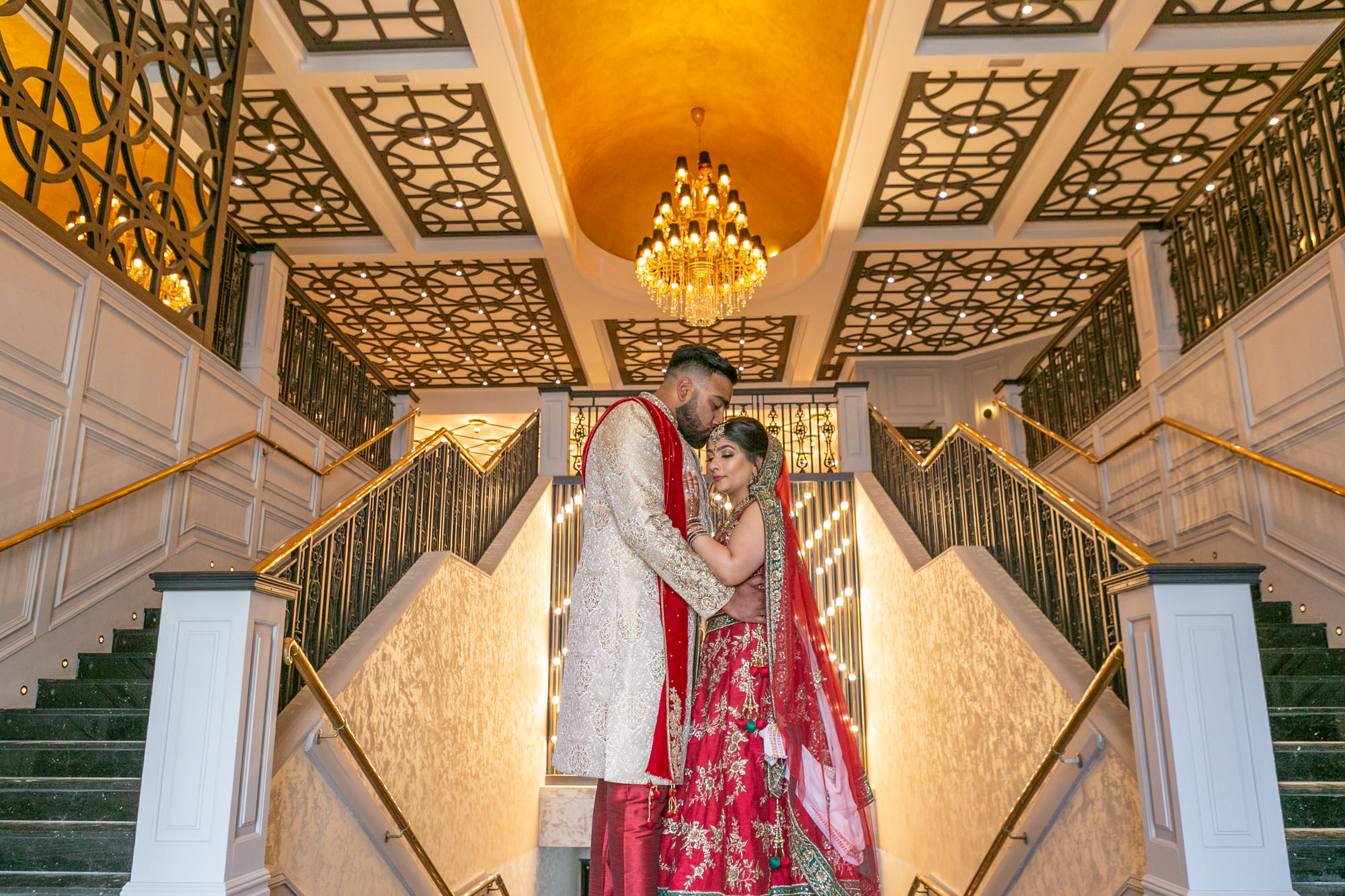 Indian wedding picture taken at. Hare Krishna Temple Watford - ISKCON Bhaktivedanta Manor